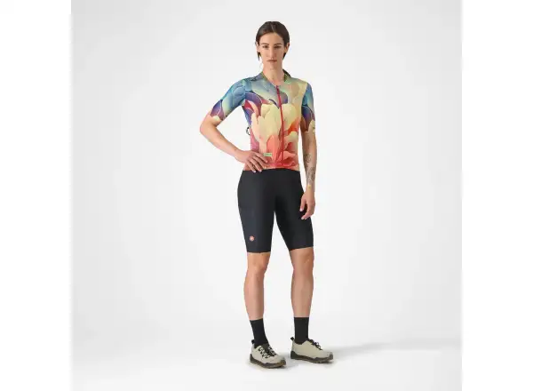Castelli Unlimited Pro Damen-Trikot Kurzarm Multicolor Green