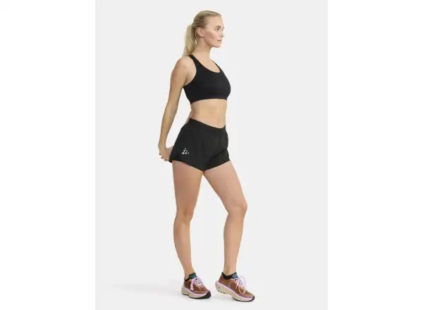 Craft Pro Hypervent Split 2 Damen-Laufshorts Schwarz