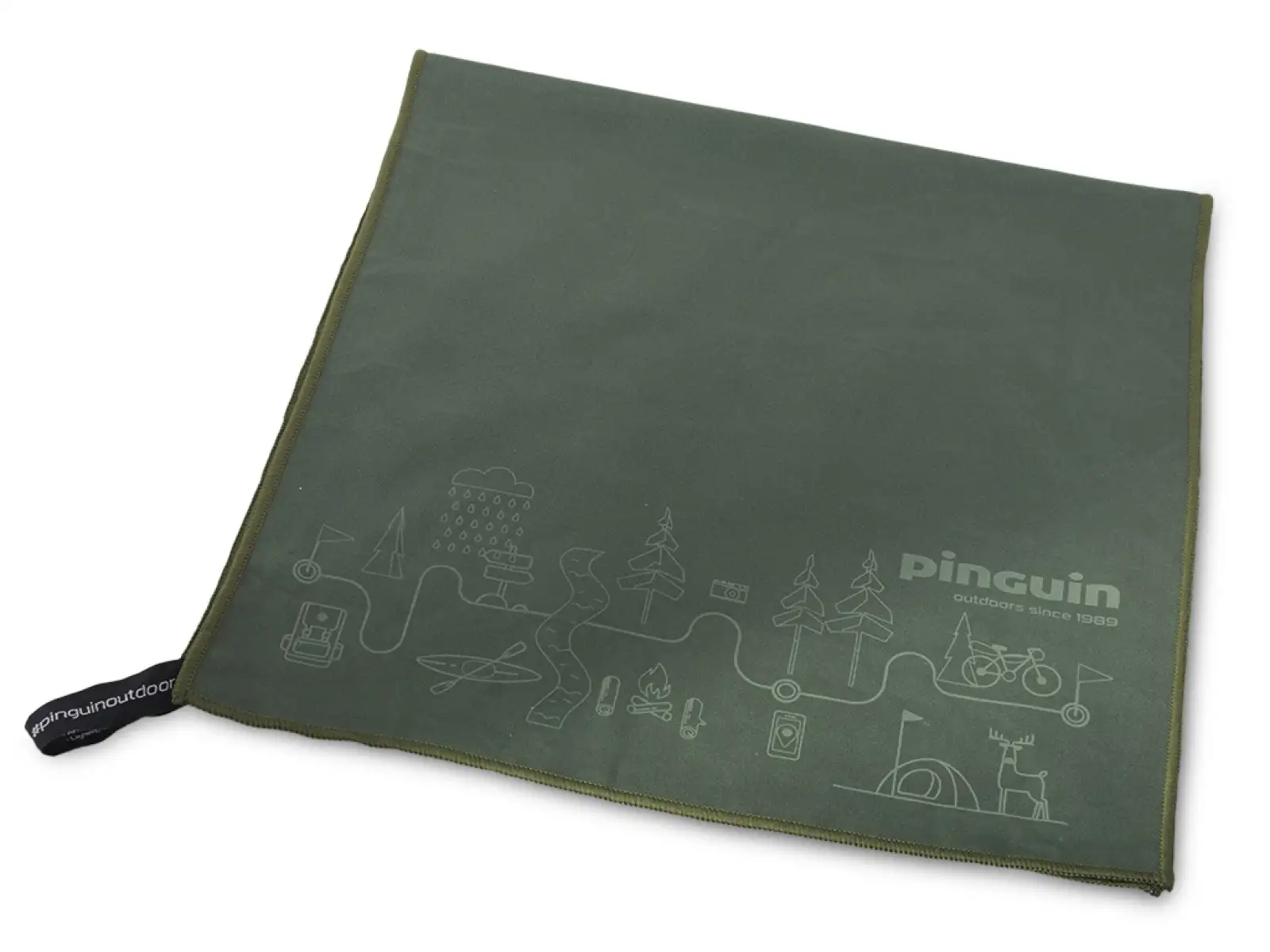 Pinguin Handtuch S Map Grey