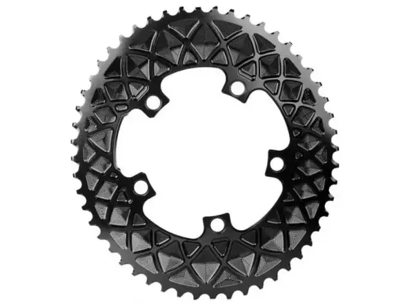 Absolute Black OVAL Road 2x 110/5 Kettenblatt 50 Zähne schwarz