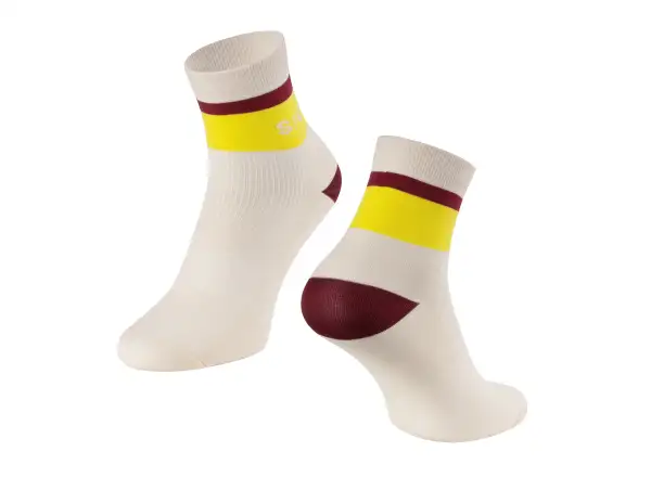 Force Stripe kurze Socken Creme/Yellow
