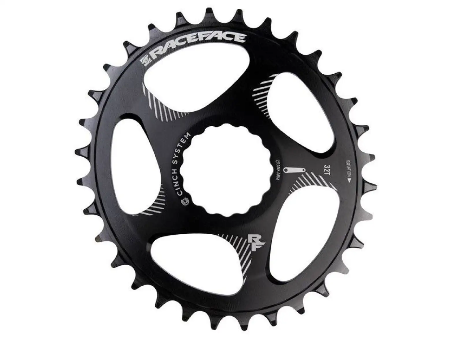 Race Face Single Direct Mount Oval N/W Kettenblatt 34 Zähne, schwarz