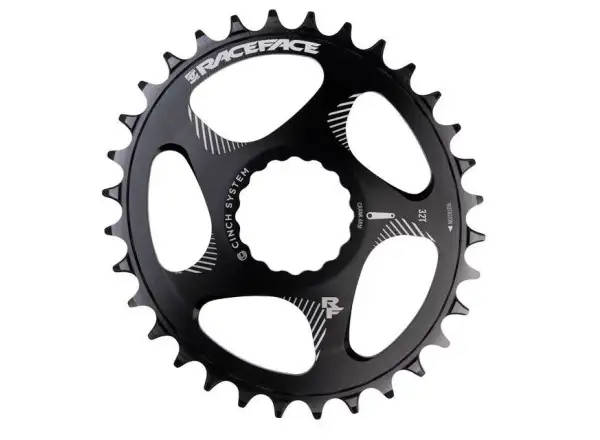 Race Face Single Direct Mount Oval N/W Kettenblatt 34 Zähne, schwarz