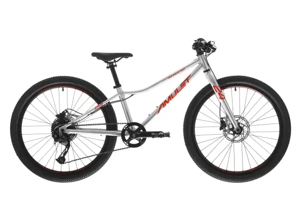 Amulet 24 Youngster Alu gebürstetes Transparent/Rot Kinderfahrrad