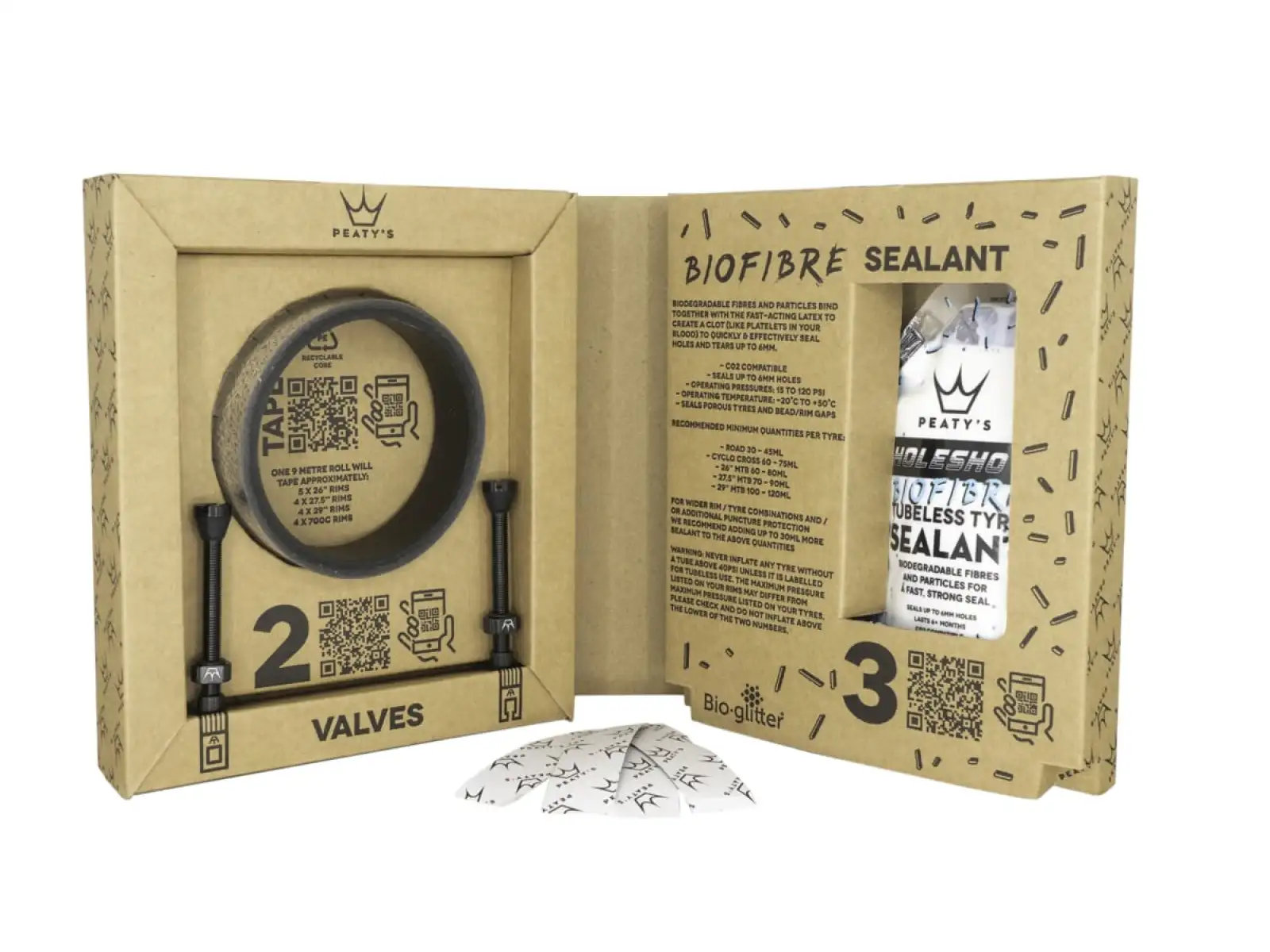 Peatys Holeshot Tubeless Umbaukit für Straße und Schotter - Band 21 mm.