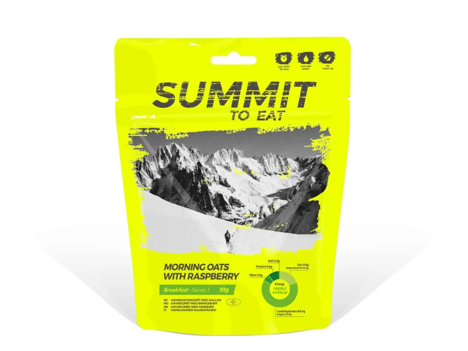 Summit To Eat dehydriertes Essen Haferbrei mit Himbeeren 98 g