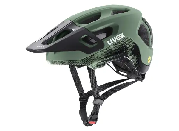 Uvex React Mips Helm Moos Green/Black Matt