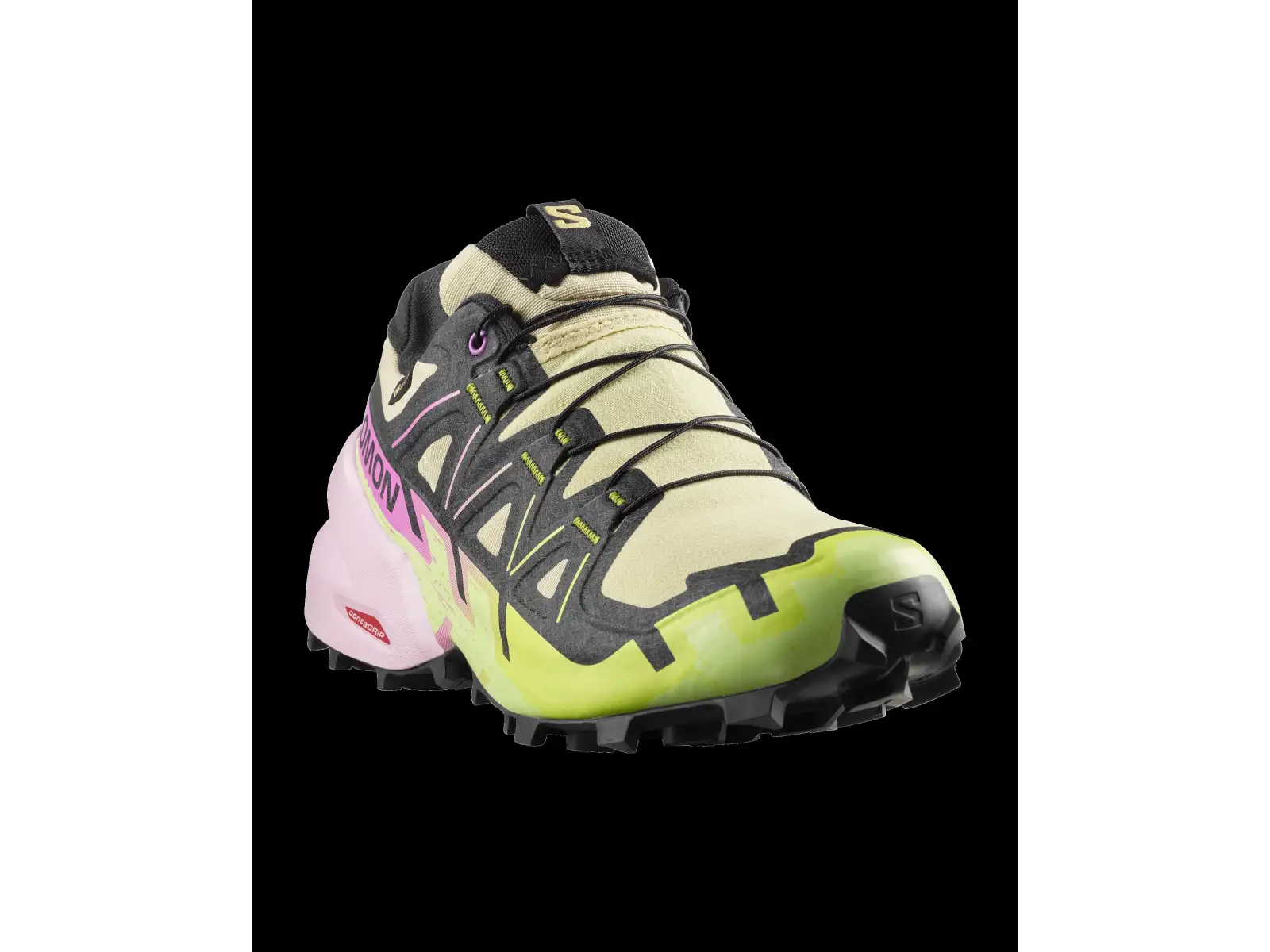 Salomon Speedcross6 GTX Damen-Laufschuhe Bog/Dawn Pink/Acid Lime