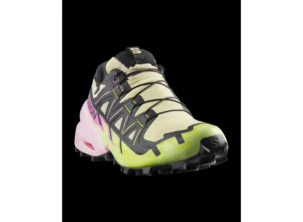Salomon Speedcross6 GTX Damen-Laufschuhe Bog/Dawn Pink/Acid Lime