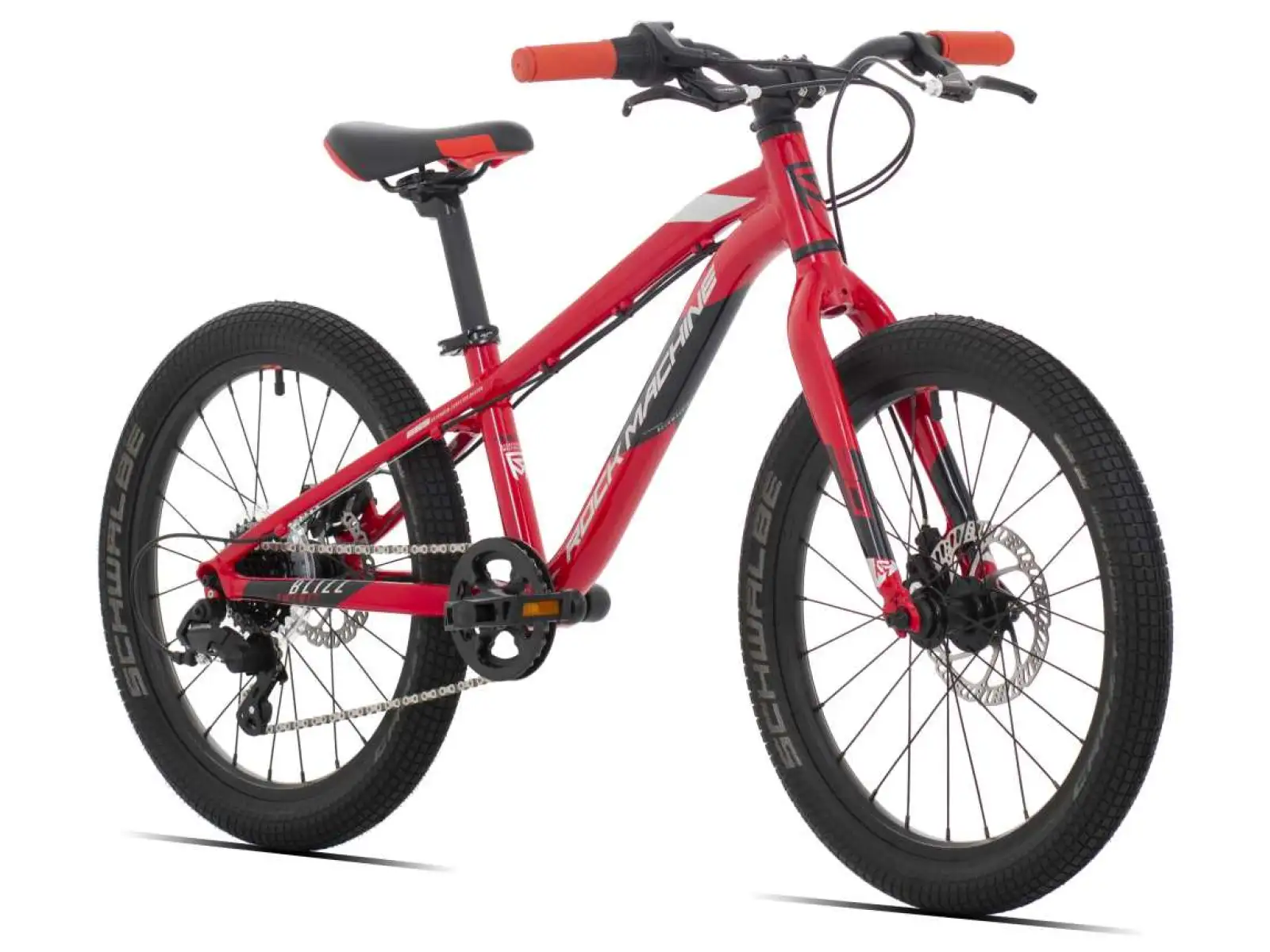 Rock Machine Blizz 20 MD Kinderfahrrad Gloss Rot/Weiß/Schwarz