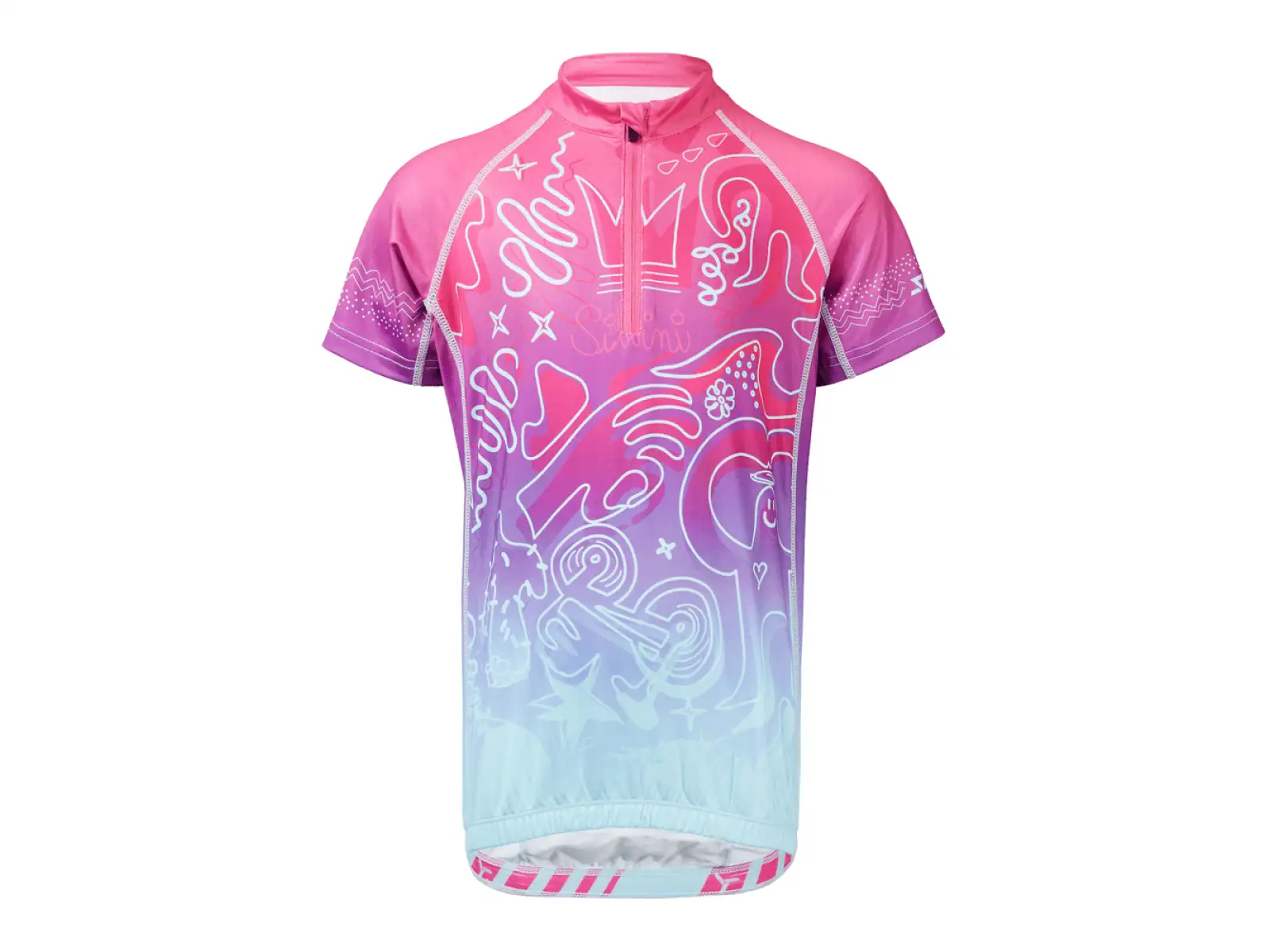 Silvini Scrivia Kindertrikot fuchsia/türkis