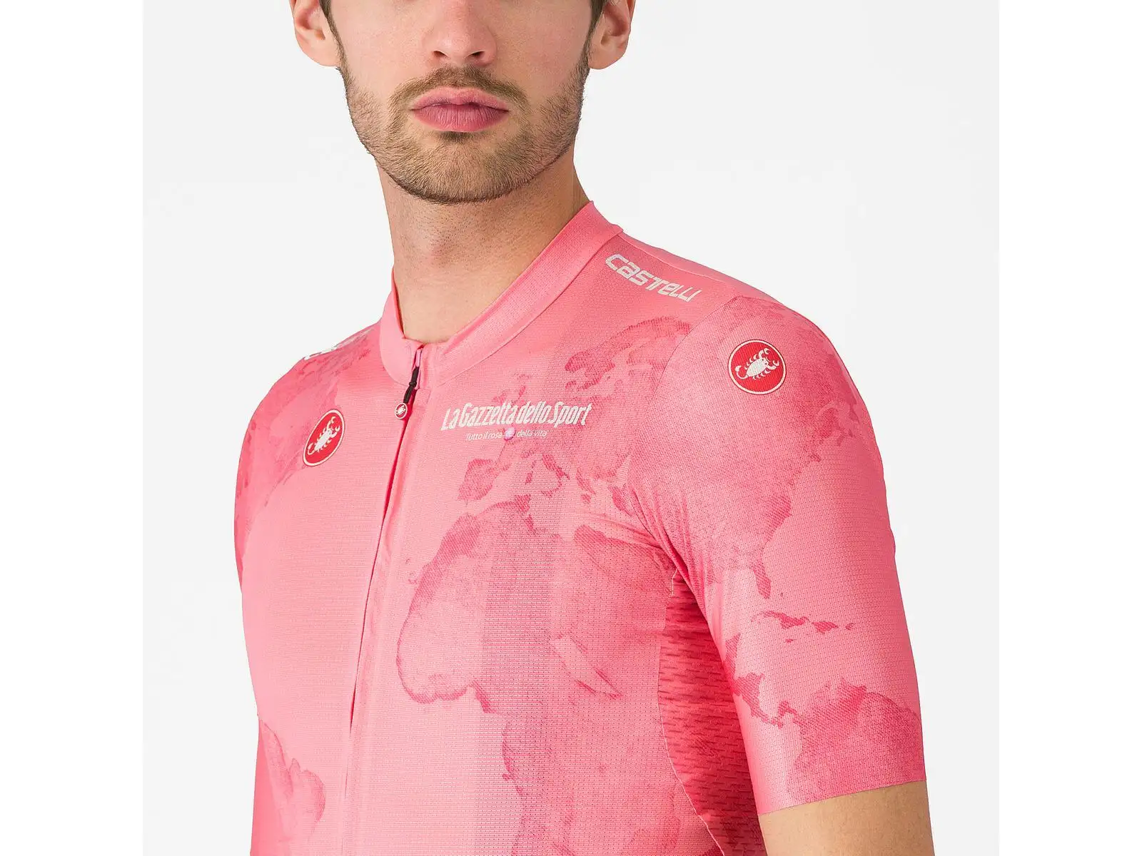 Castelli Giro 108 Competizione 3 Herren-Trikot Kurzarm Rosa Giro