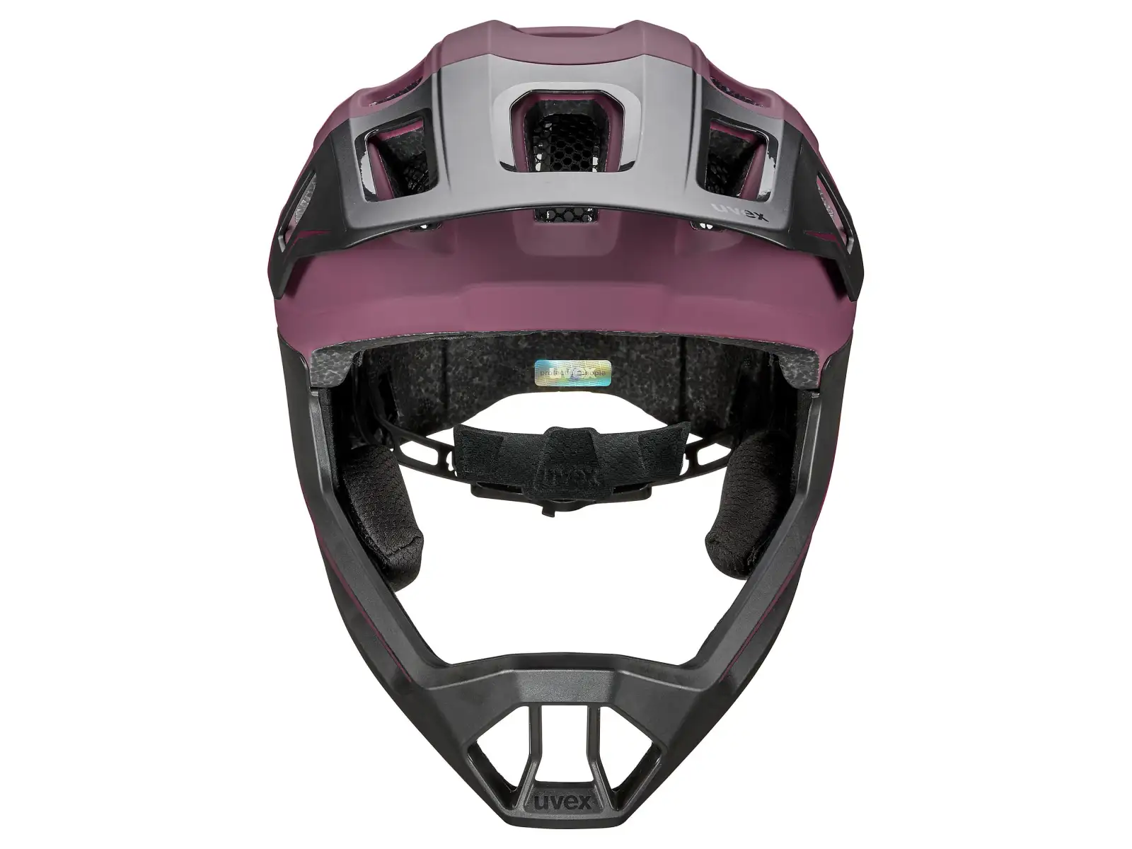 Uvex React JR Fullface MTB Helm Cranberry matt