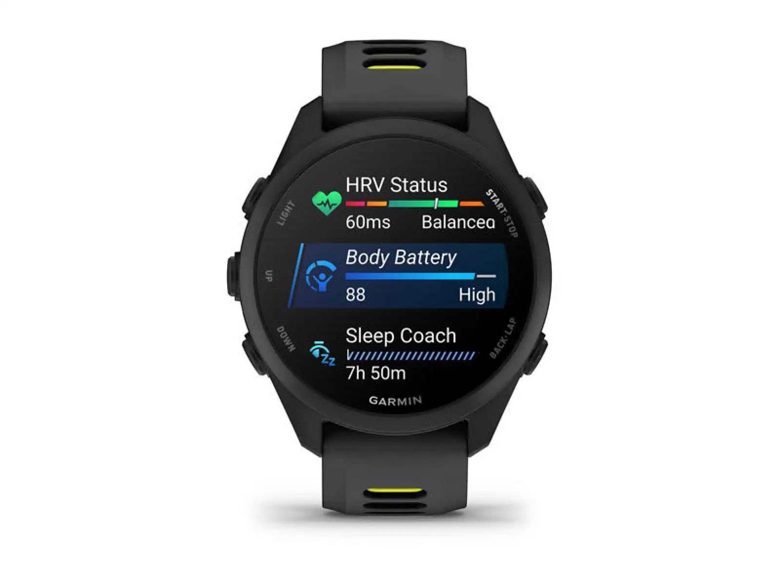 Garmin Forerunner 170 Music mit Armband Black/Amp Yellow