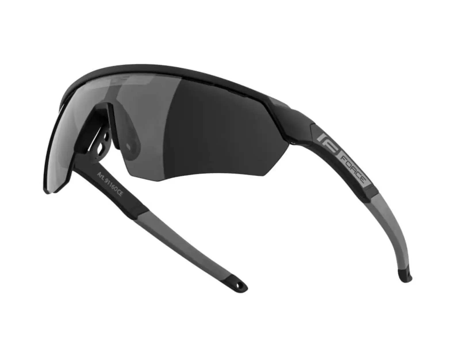 Force Enigma Fahrradbrille schwarz/grau, schwarze Gläser