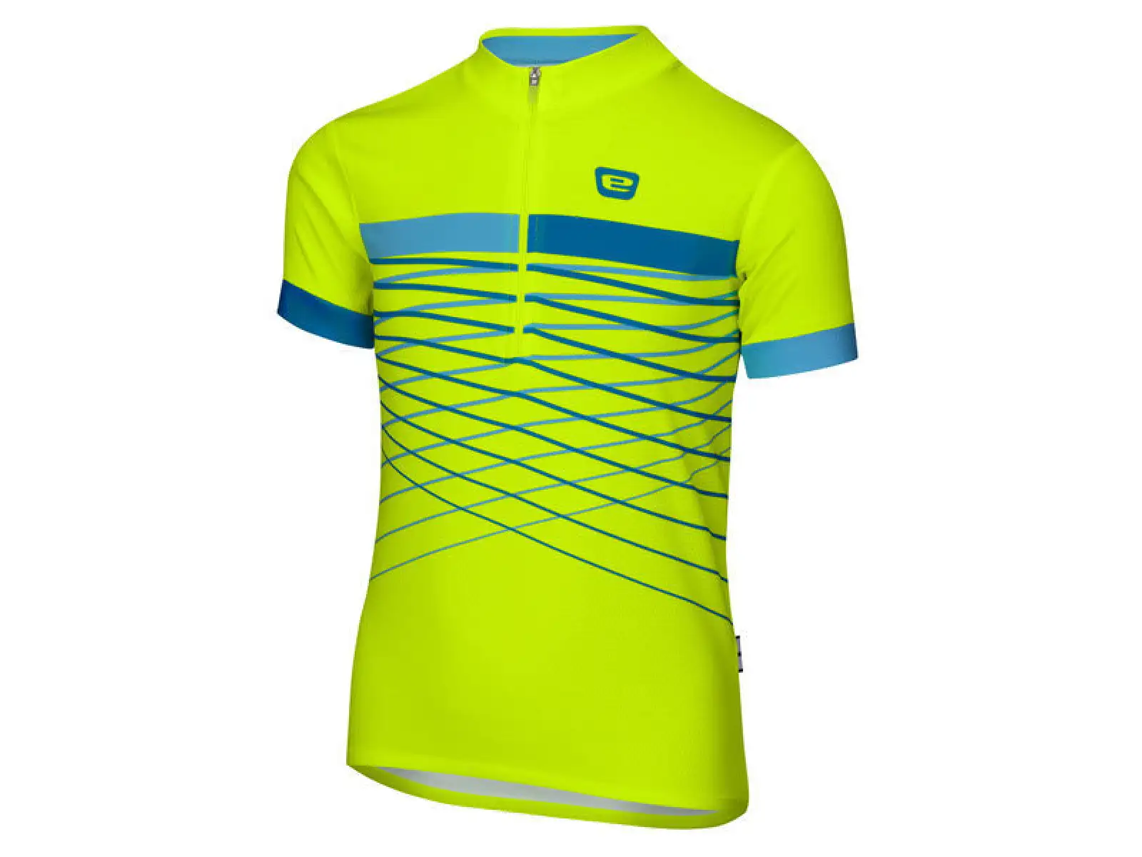 Etape Lucky Kindertrikot Kurzarm gelb fluo/blau