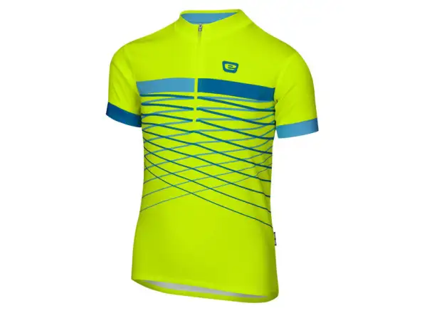 Etape Lucky Kindertrikot Kurzarm gelb fluo/blau