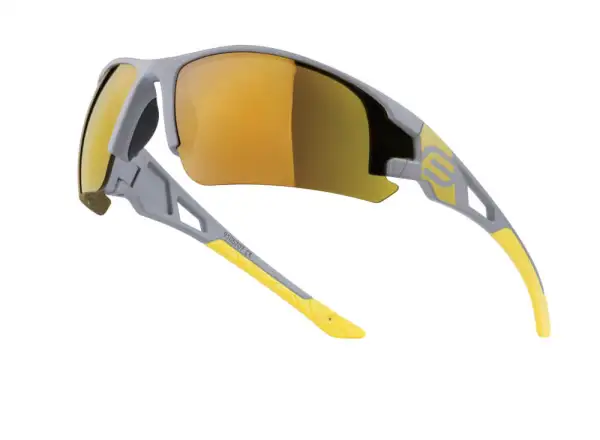 Force Kaliber Radbrille grau/gelb/gelbes verspiegeltes Glas