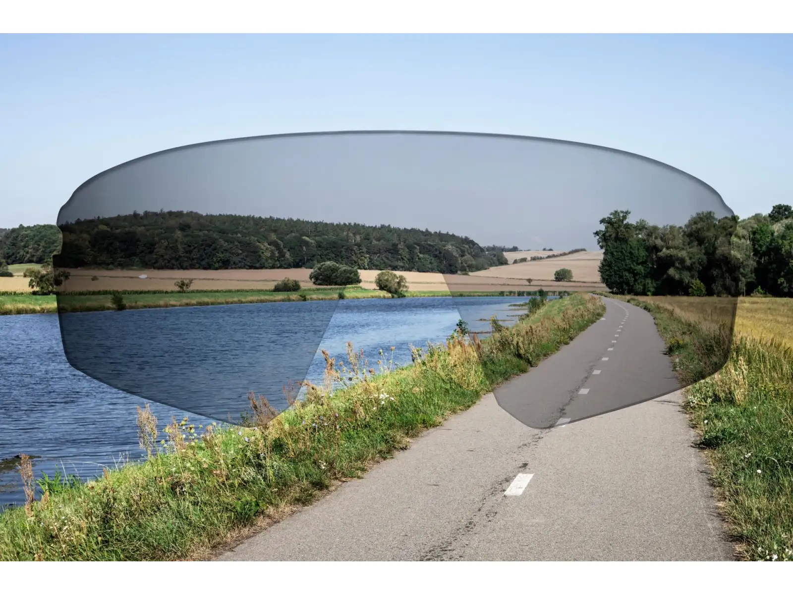 Die Force Enigma Fahrradbrille in Rot mit roten verspiegelten Gläsern.