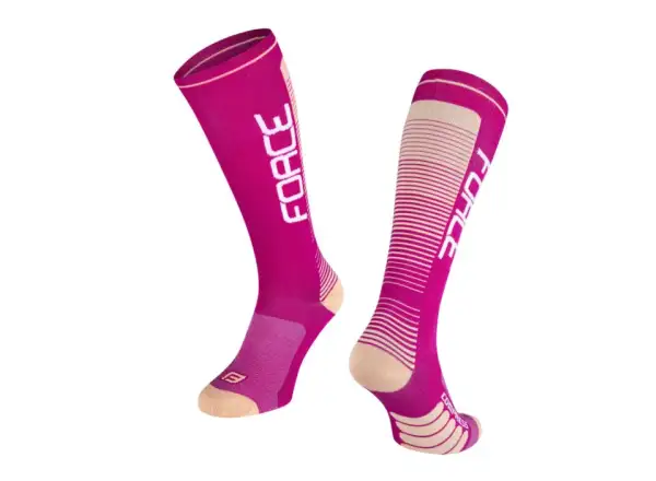 Force Kompressionskniestrümpfe violet/aprikose