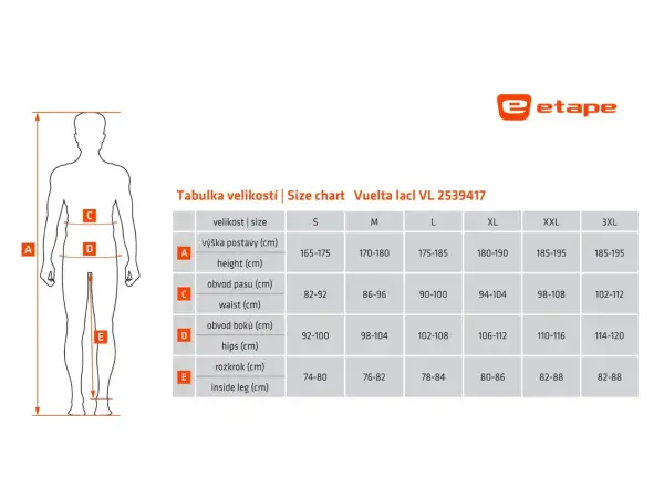 Etape Vuelta Herren Trägerhose mit Polster schwarz/reflex