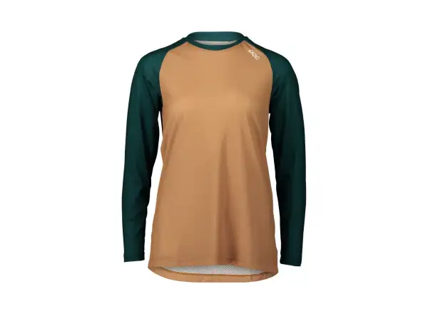 POC Pure Damen MTB Langarmtrikot Moldanite Green/Aragonite Brown