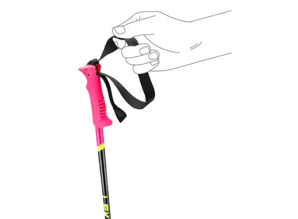 Leki Racing Kids Kinder-Skistöcke Neonpink/schwarz/Neongelb