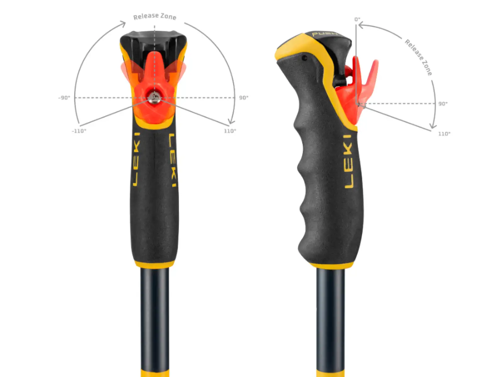 Leki Spitfire Vario 3D Skistöcke Denimblue/Aegeanblue/Mustardyellow