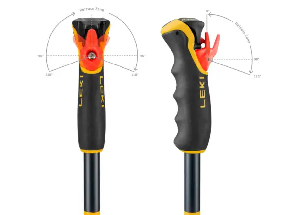 Leki Spitfire Vario 3D Skistöcke Denimblue/Aegeanblue/Mustardyellow