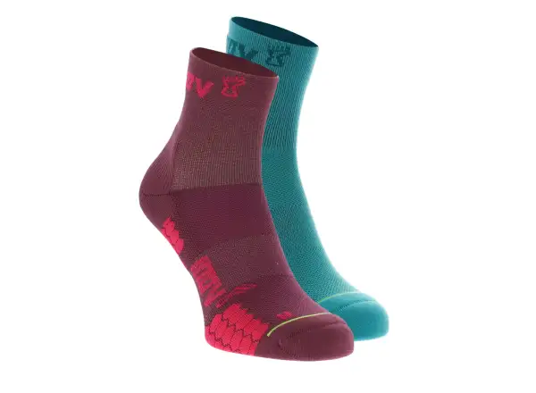 Inov-8 Trailfly mittelhohe Socken teal/lila
