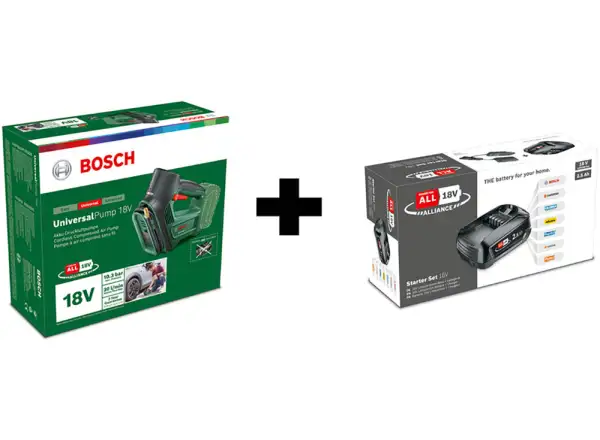 Bosch UniversalPump 18V kabellose pneumatische Pumpe + Starter-Set 18V