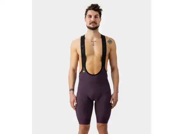 Alé PR-E Magic Colour Herren-Bermudashorts mit Latz und Polsterung Bordeaux