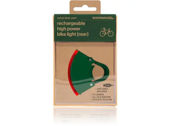 Bookman Curve Rücklicht USB Grün