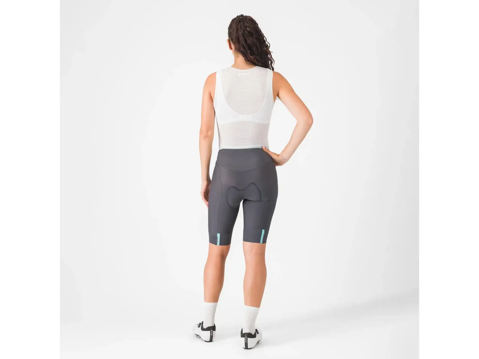 Castelli Prima 2 Damen-Shorts mit Sitzpolster Dark Gray/Pool Blue