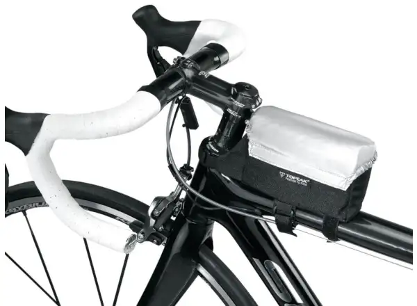 Topeak Tribag Rahmentasche 0,6 l Schwarz, Größe M + Regenabdeckung