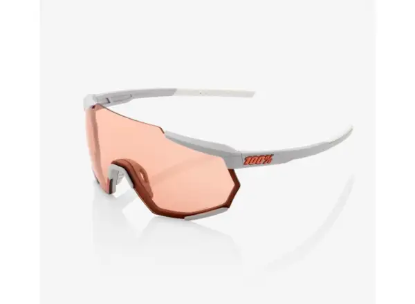 100 % Hypercraft Brille in Stone Grey mit Hiper Coral Linse.