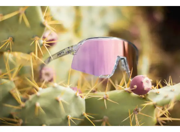 100% S3 Sonnenbrille – Polished Translucent Grey / Rose Gold Mirror Photochromic