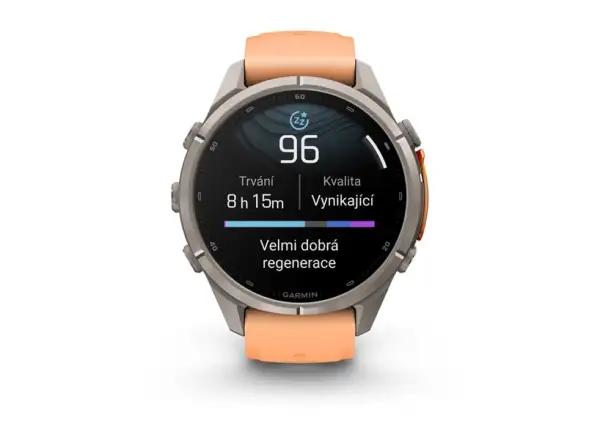Garmin fenix 9 Pro – inReach 43 mm Smartwatch Titanium Shell pink/autumn orange Silikonarmband