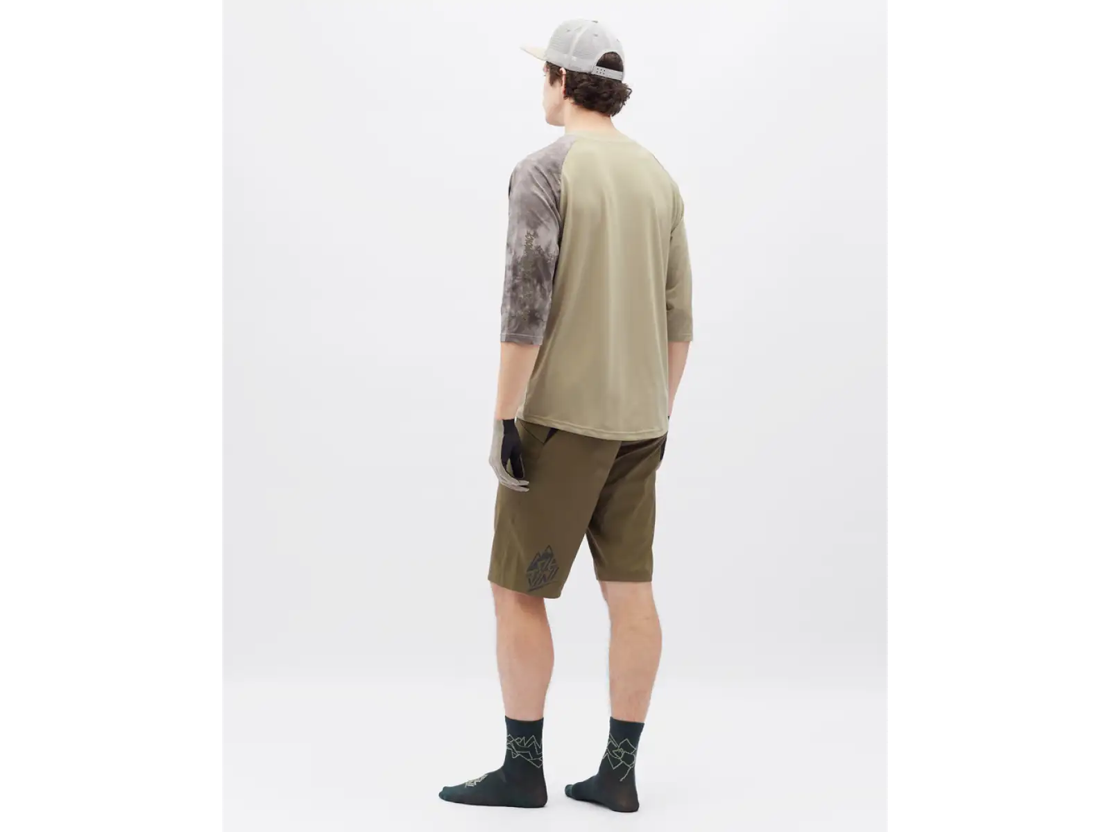 Silvini Brunello Herrentrikot mit kurzen Ärmeln in Creme/Braun.