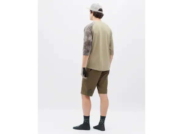Silvini Brunello Herrentrikot mit kurzen Ärmeln in Creme/Braun.