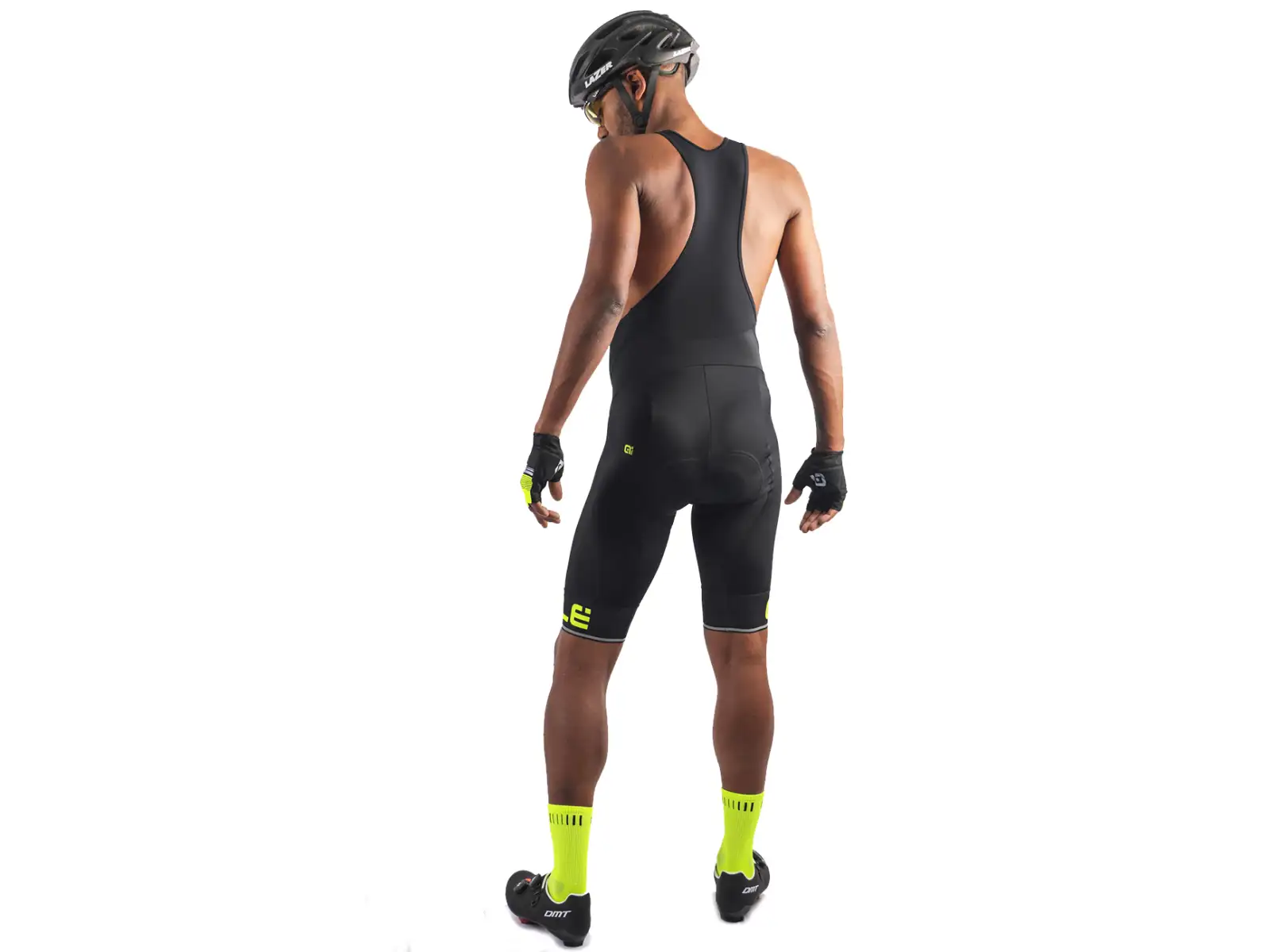 Alé Corsa Herren Shorts mit Polster und Latz Black/Yellow