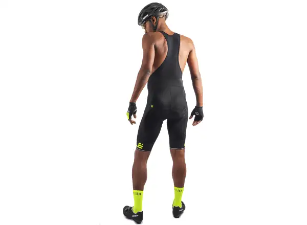 Alé Corsa Herren Shorts mit Polster und Latz Black/Yellow