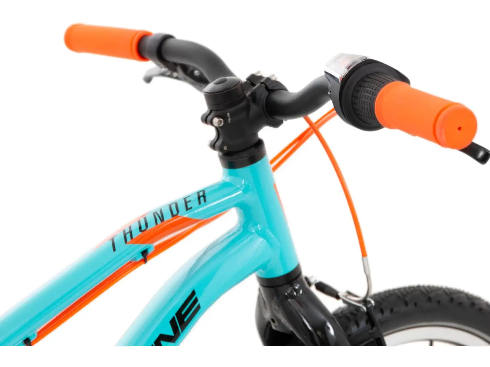 Rock Machine Thunder 20 Gloss Neon Cyan/Schwarz/Orange Kinderfahrrad