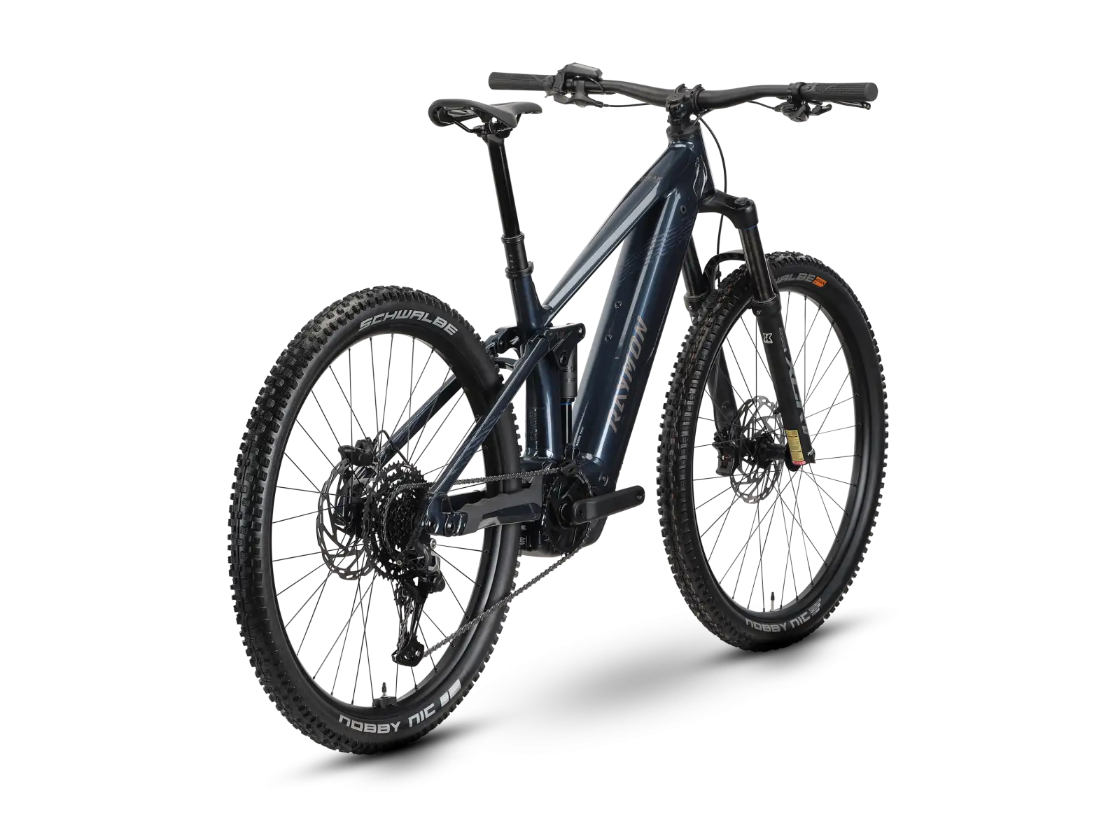 Raymon Korak Comp steelblue/taupe vollgefedertes E-Bike