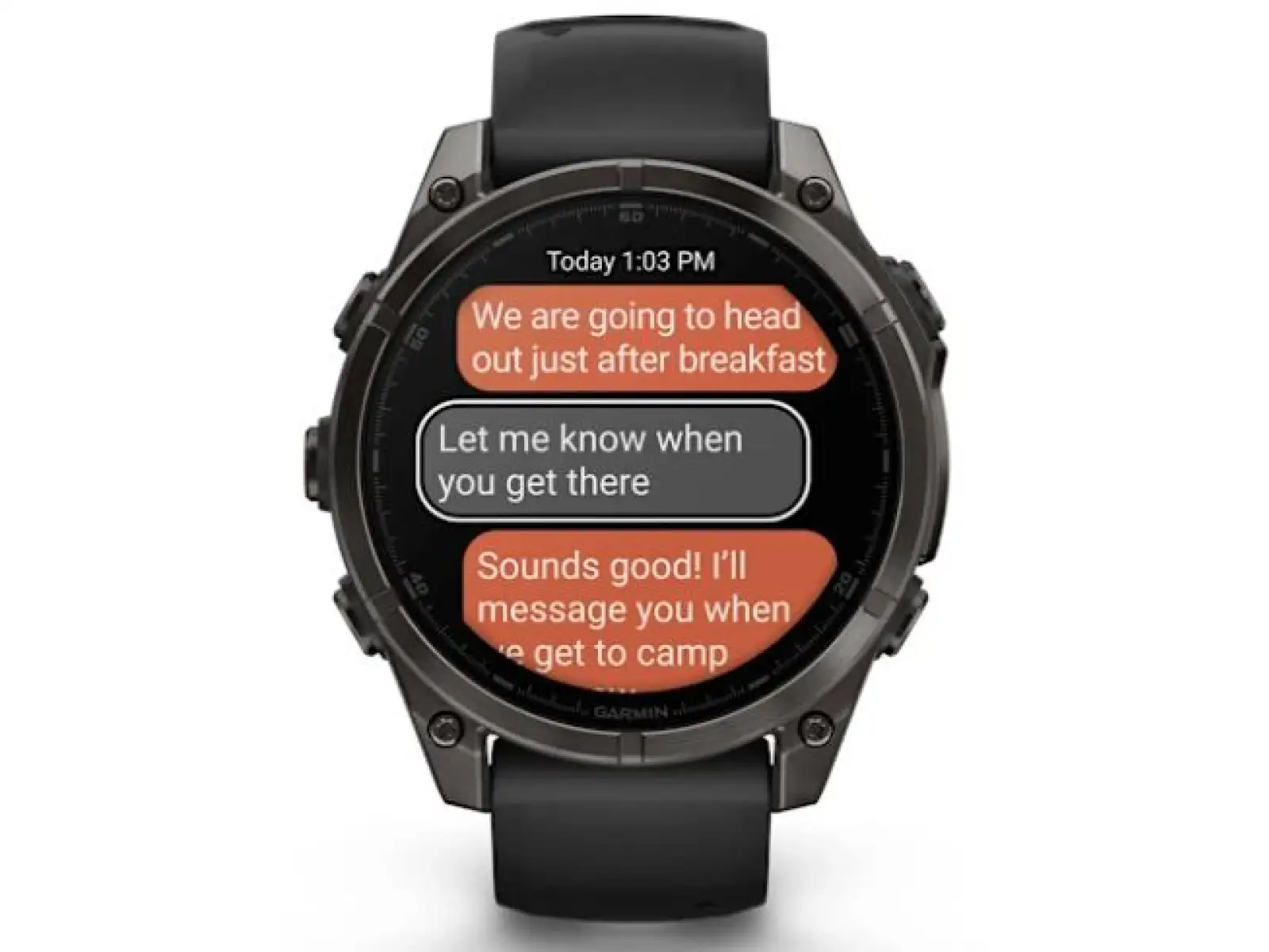 Garmin fenix 8 - 47 mm AMOLED Saphir Smartwatch Carbon Grey DLC Titan Schwarz/Grau
