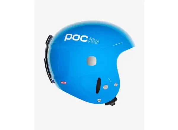 POC POCito Skull Kinder Skihelm  fluorescent Blue, verstellbar, Einheitsgröße (51-54 cm)