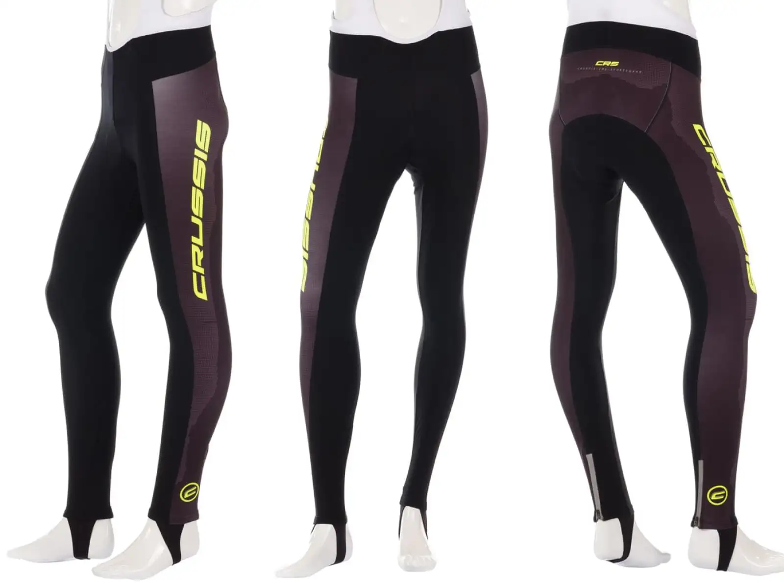 Crussis Herrenhose mit Latz und Polsterung Schwarz/Gelb
