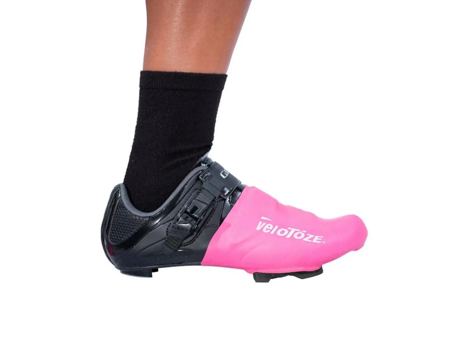 Velotoze Toe Cover Road Latex Überschuhe für Rennradschuhe in Rosa, Einheitsgröße.