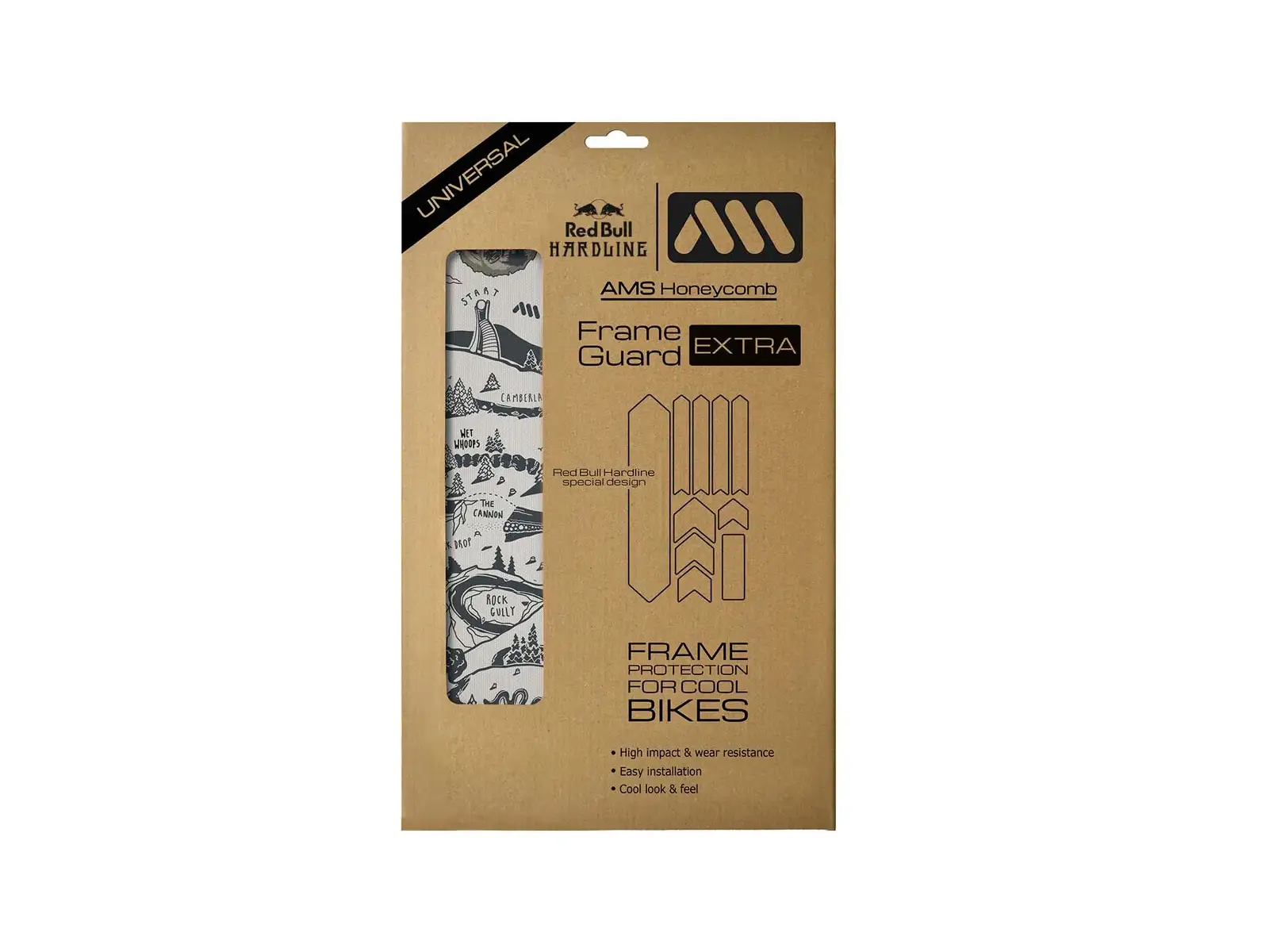 AMS Frame Guard Extra Rahmen-Schutzaufkleber RedBull / Hardline / Dark Grey