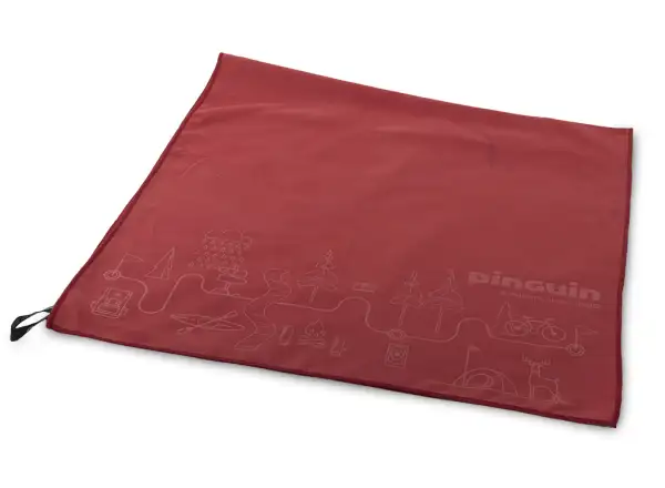 Pinguin Handtuch S Karte Rot